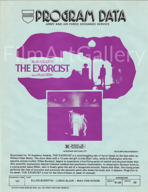 The Exorcist Original Vintage Movie Poster