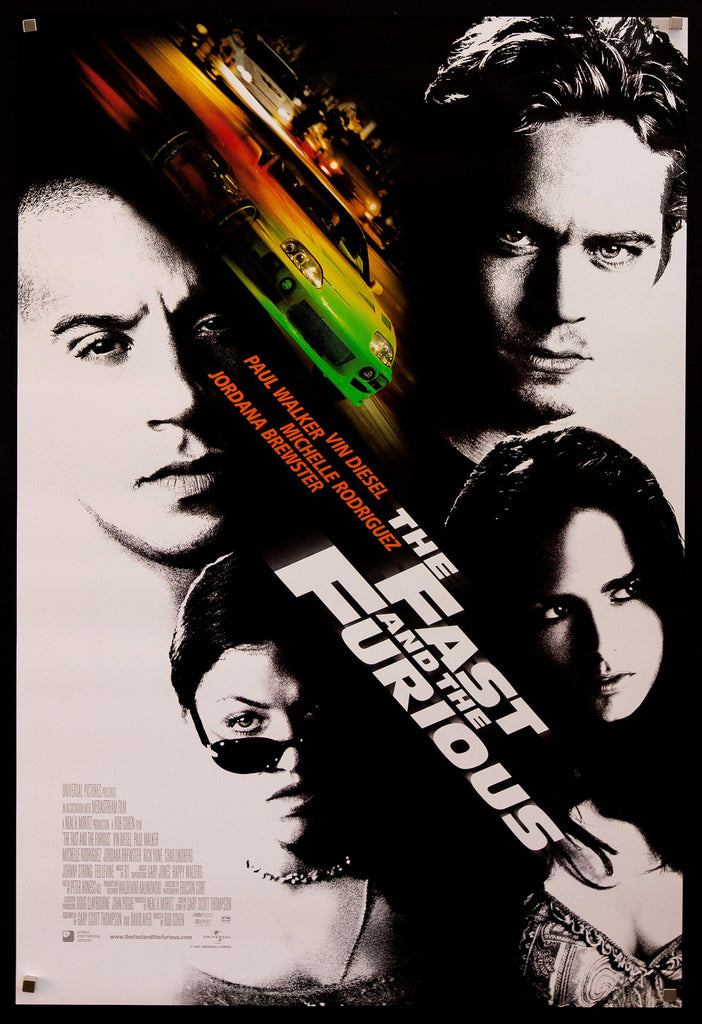 The Fast and the Furious Original Vintage Movie Poster