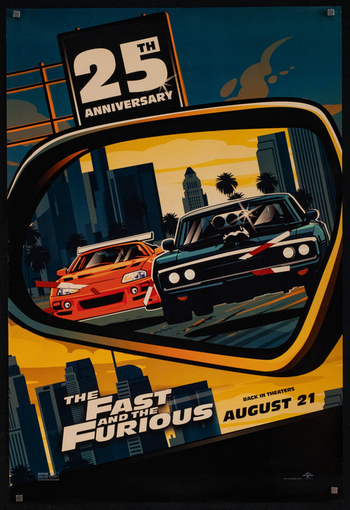 The Fast and the Furious Original Vintage Movie Poster
