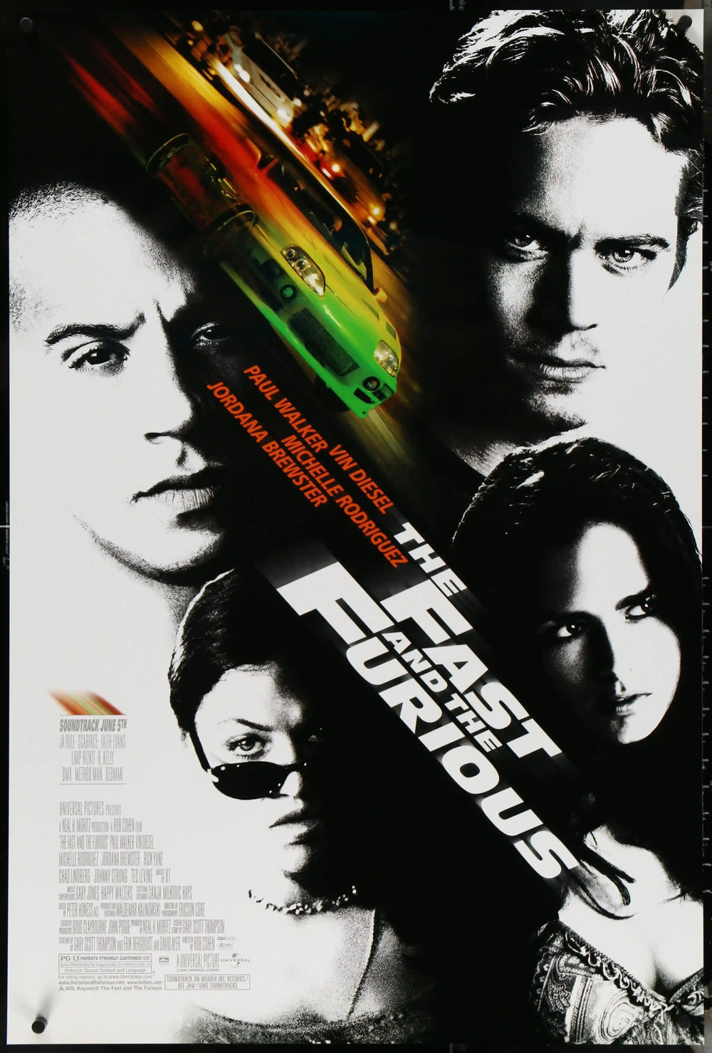 The Fast and the Furious Original Vintage Movie Poster