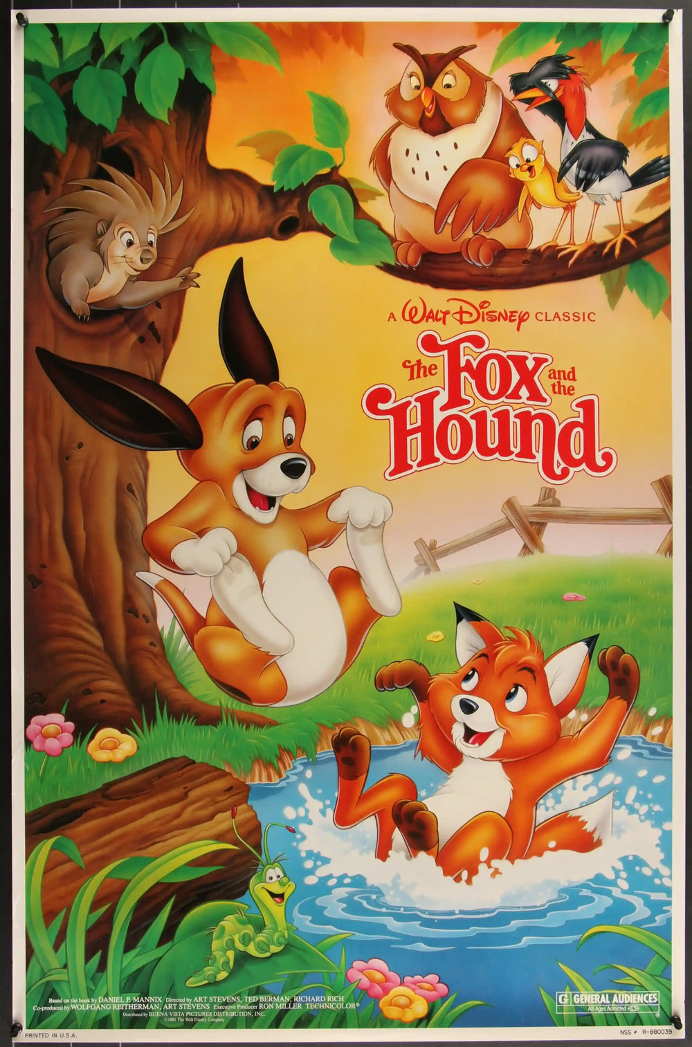 The Fox and the Hound Original Vintage Movie Poster