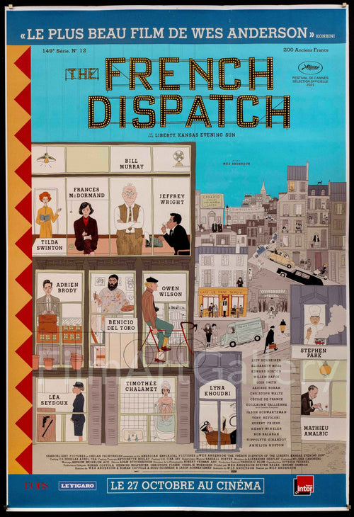 The French Dispatch Original Vintage Movie Poster