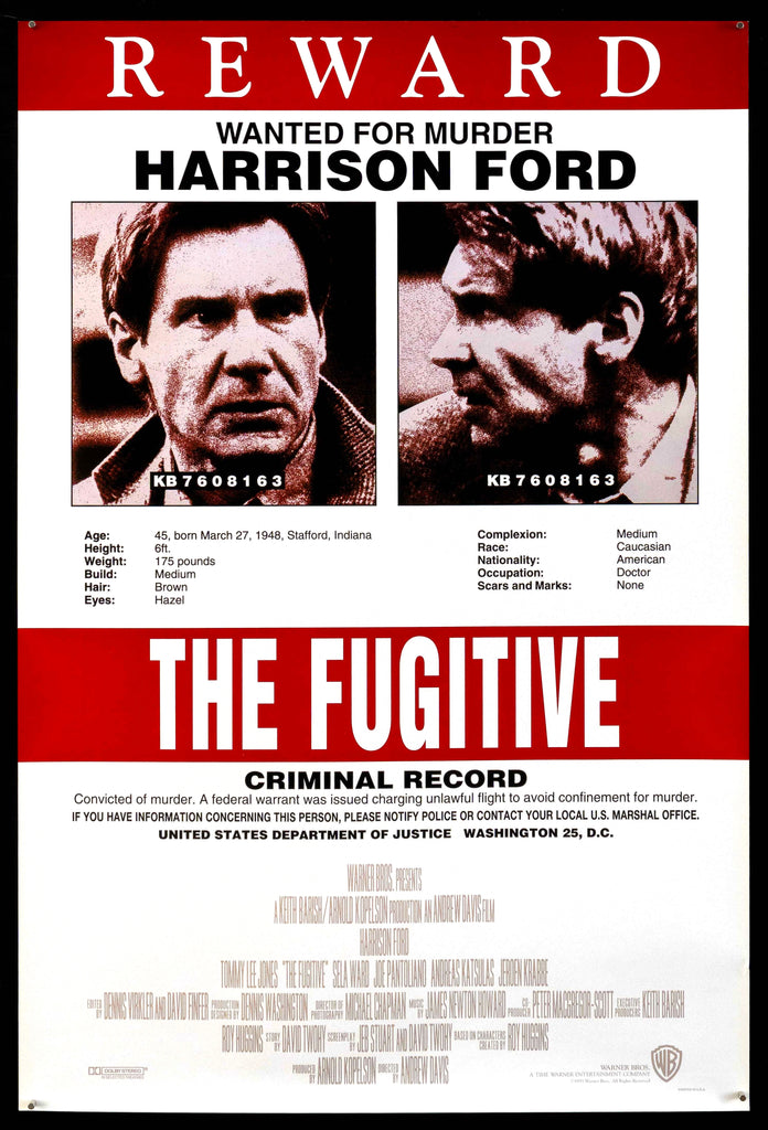 The Fugitive Original Vintage Movie Poster