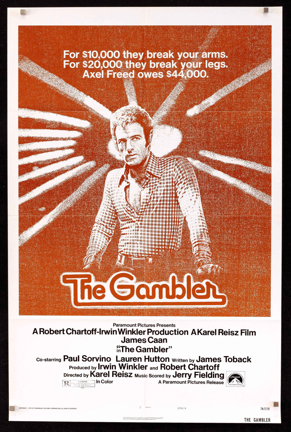 The Gambler Original Vintage Movie Poster