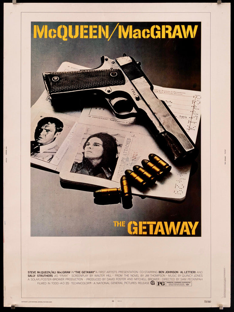 The Getaway 30x40 Original Vintage Movie Poster