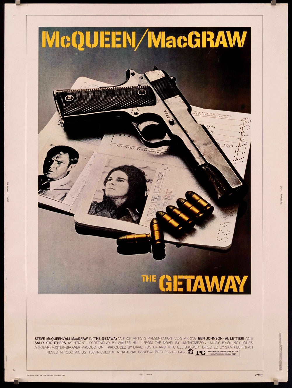 The Getaway Original Vintage Movie Poster