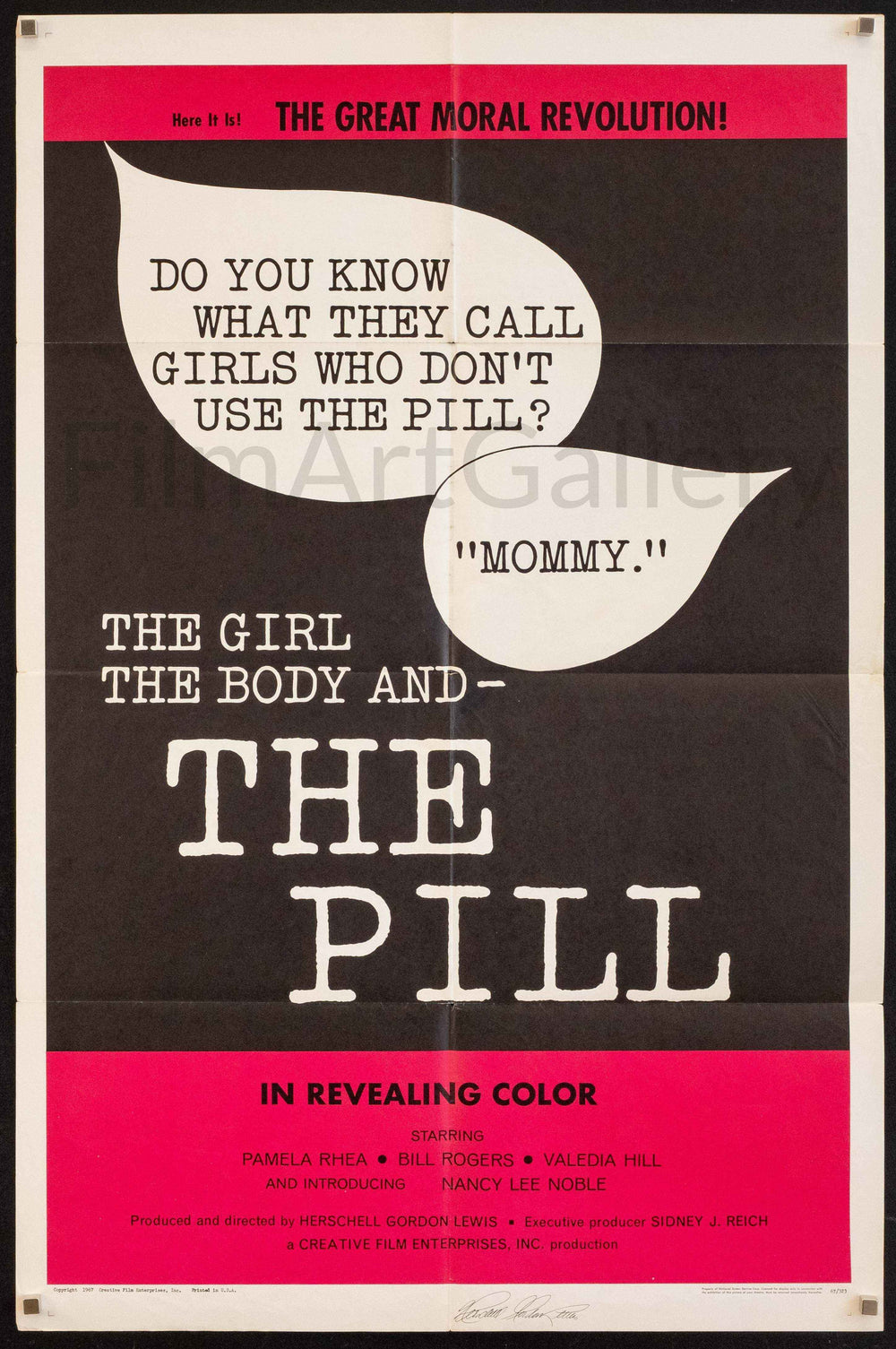 The Girl, the Body, and the Pill Original Vintage Movie Poster
