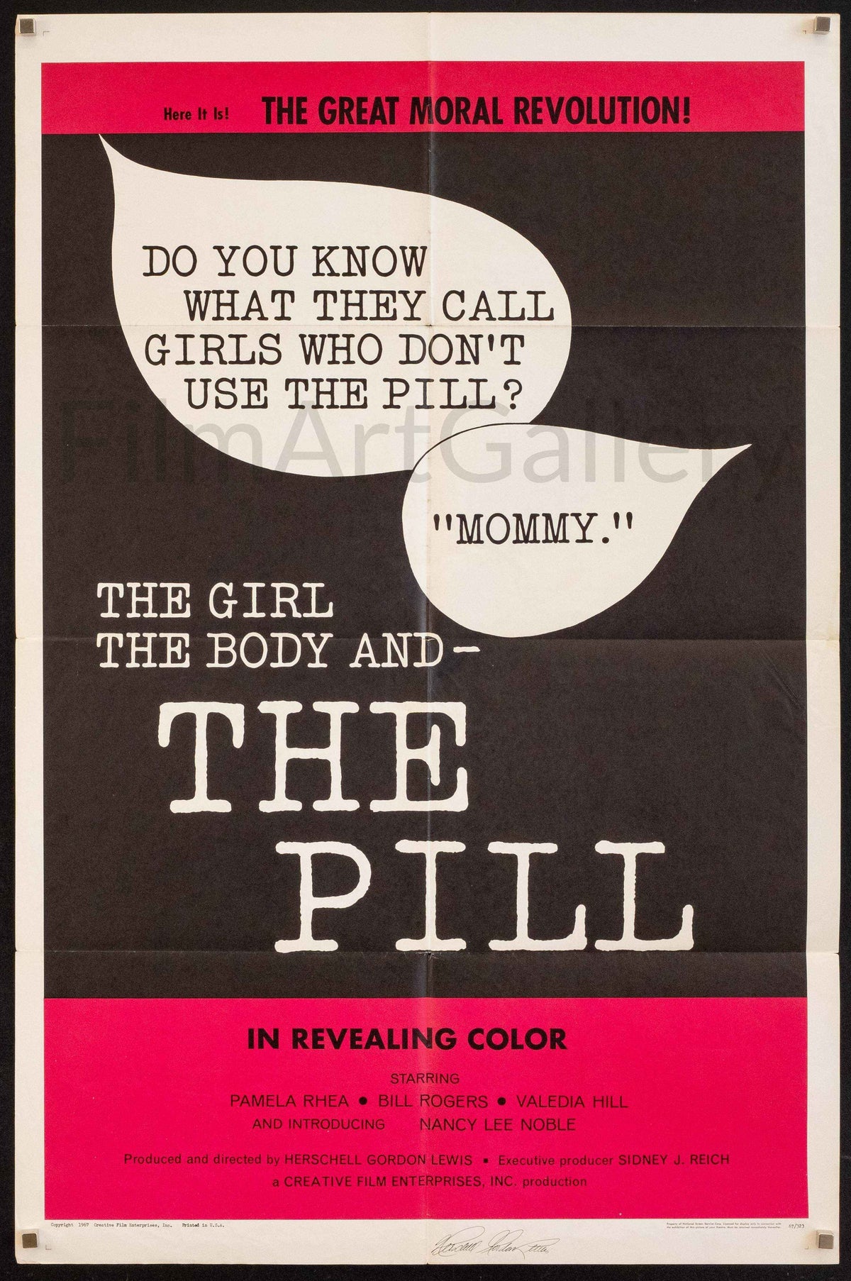 The Girl, the Body, and the Pill Original Vintage Movie Poster