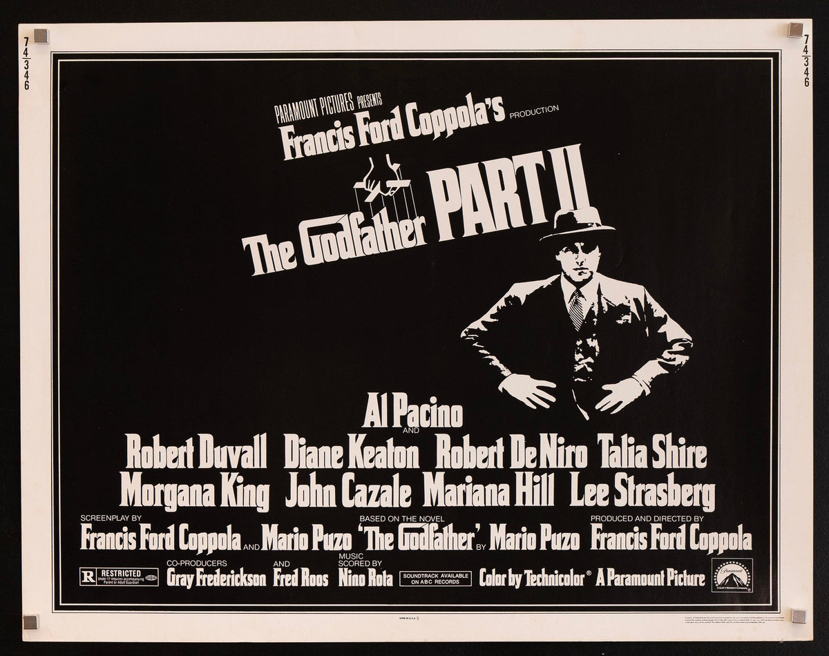 The Godfather Part II (Godfather Part 2) Half Sheet (22x28) Original Vintage Movie Poster