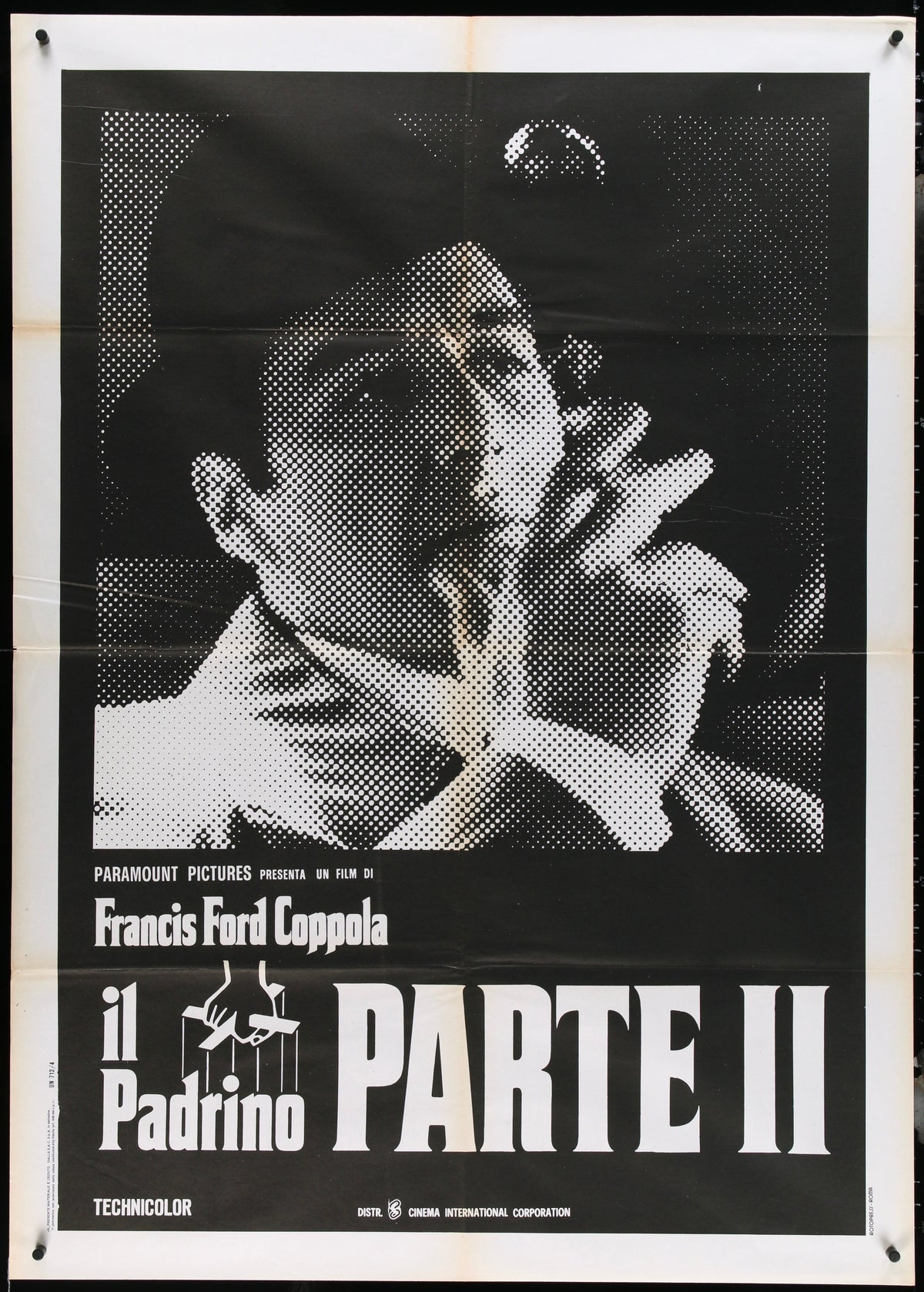 The Godfather Part II (Godfather Part 2) Italian 2 foglio (39x55) Original Vintage Movie Poster