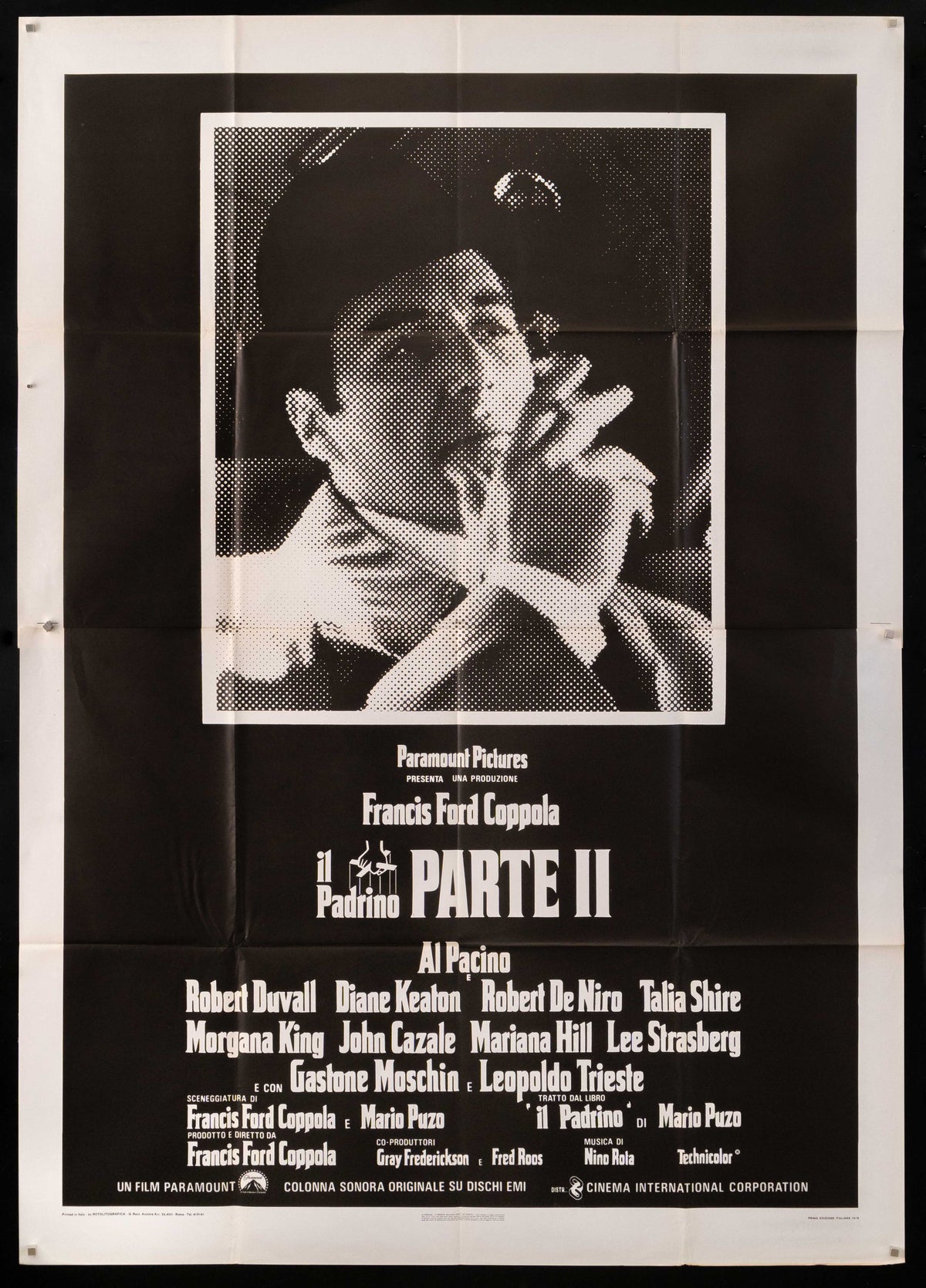 The Godfather Part II (Godfather Part 2) Italian 4 foglio (55x78) Original Vintage Movie Poster