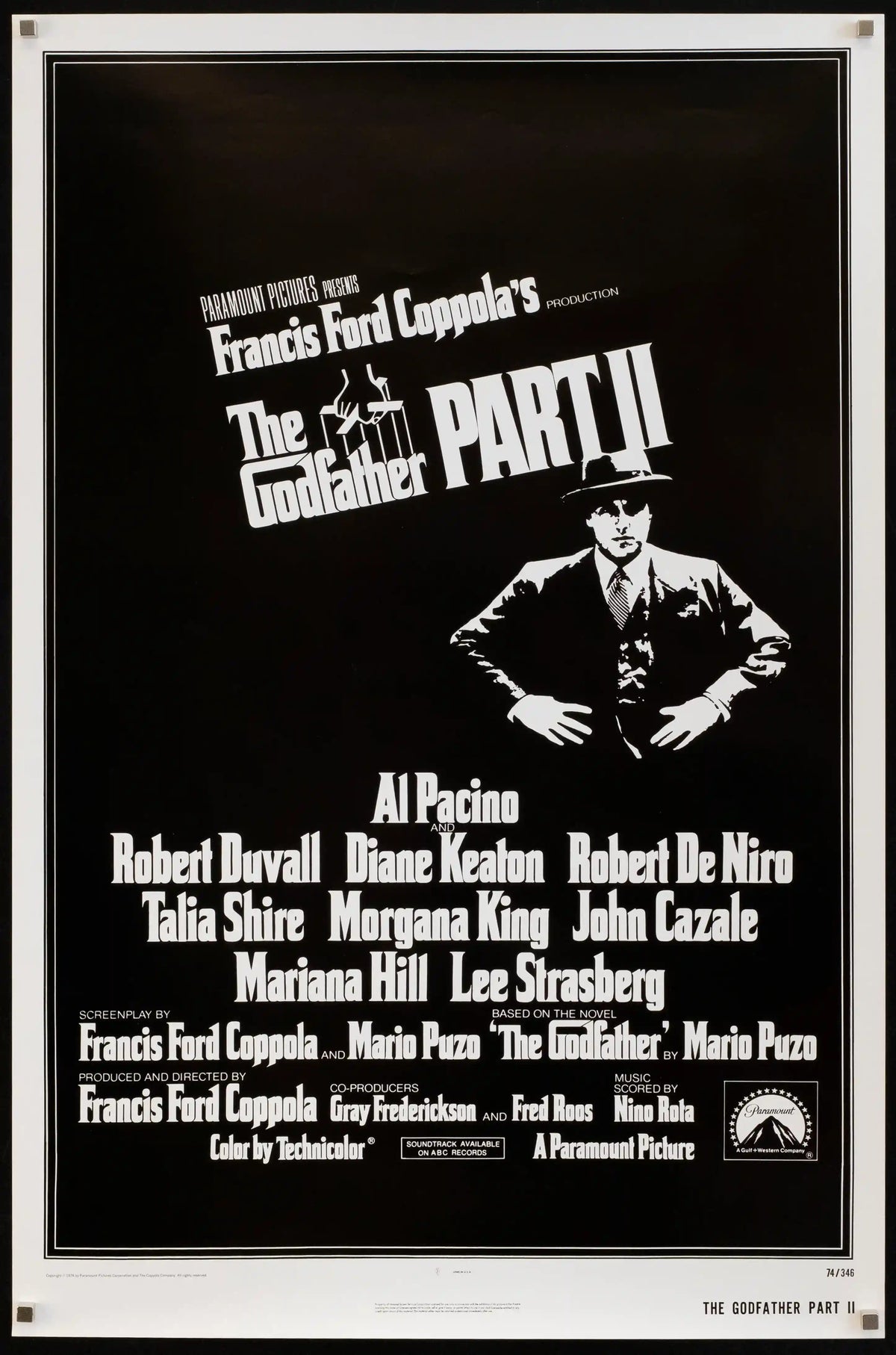 The Godfather Part II (Godfather Part 2) Original Vintage Movie Poster