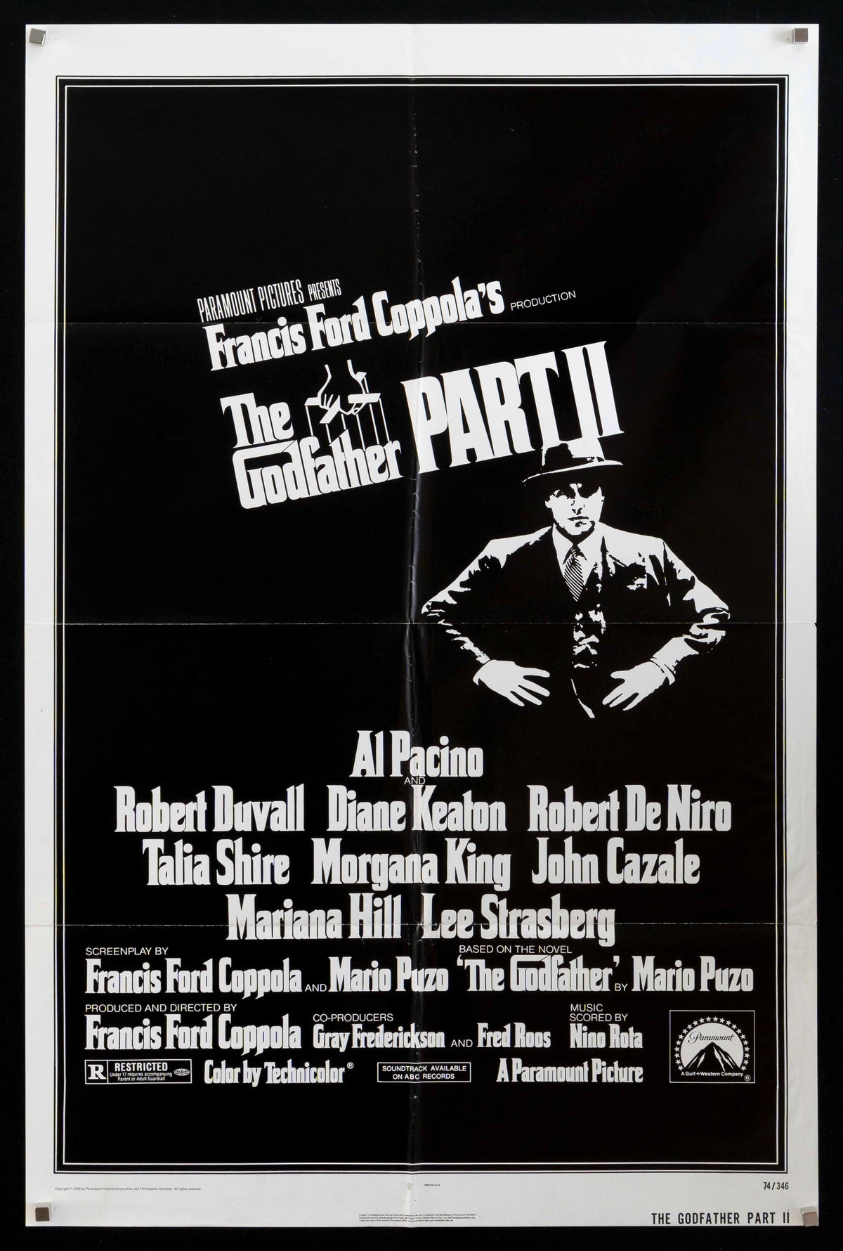 The Godfather Part II (Godfather Part 2) Original Vintage Movie Poster