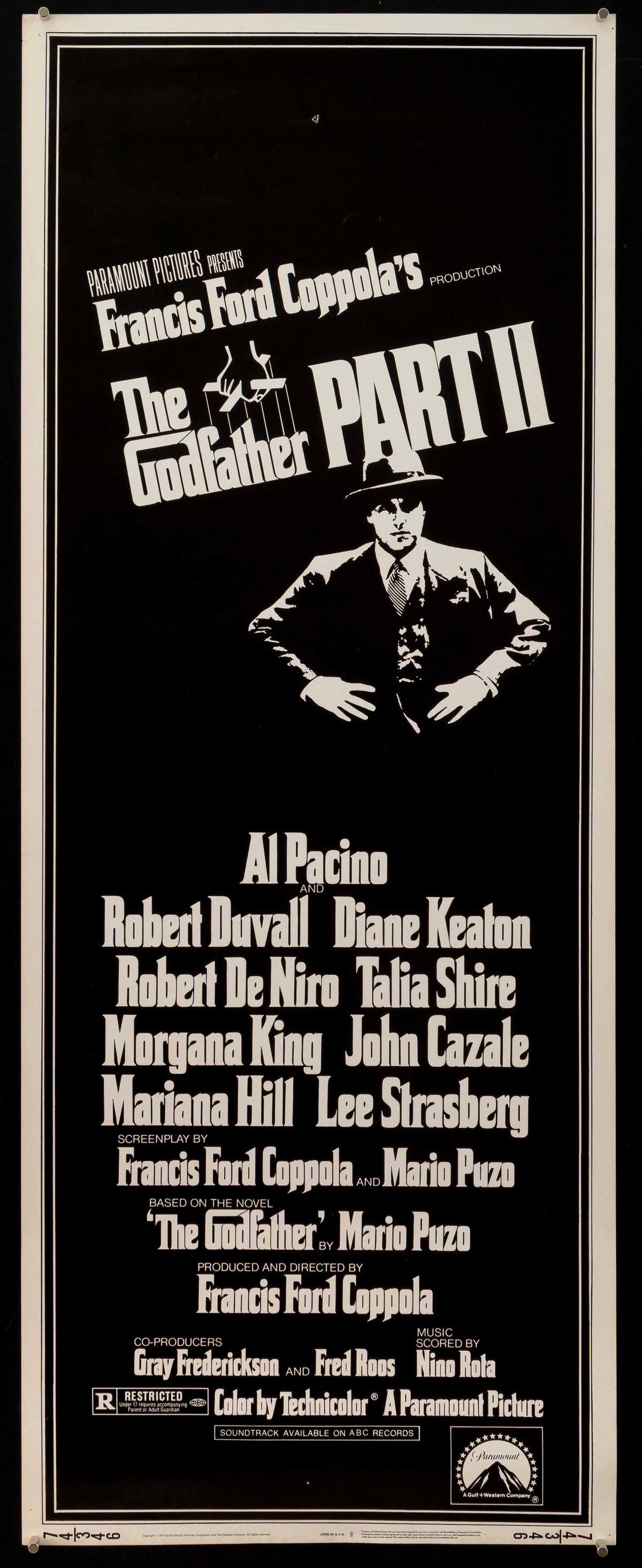 The Godfather Part II (Godfather Part 2) Original Vintage Movie Poster