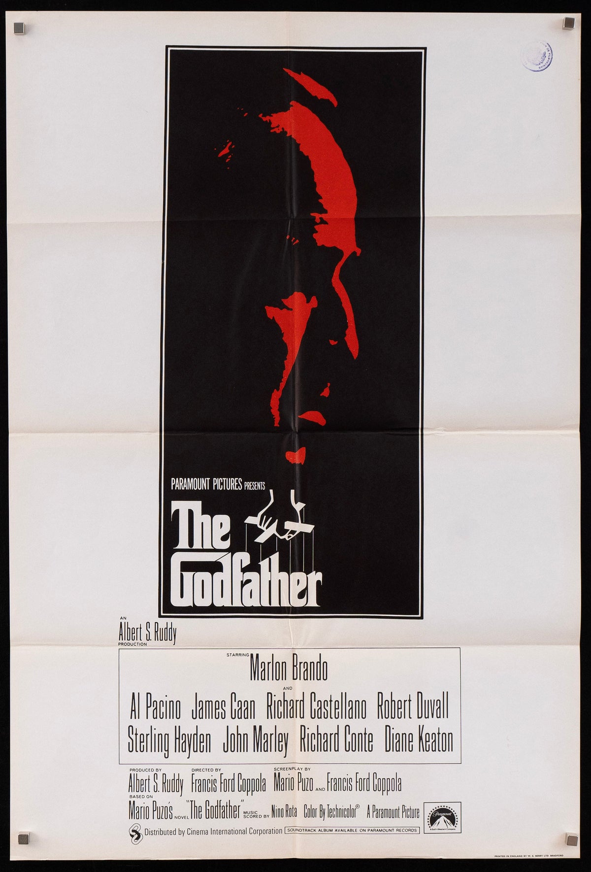 The Godfather 1 Sheet (27x41) Original Vintage Movie Poster