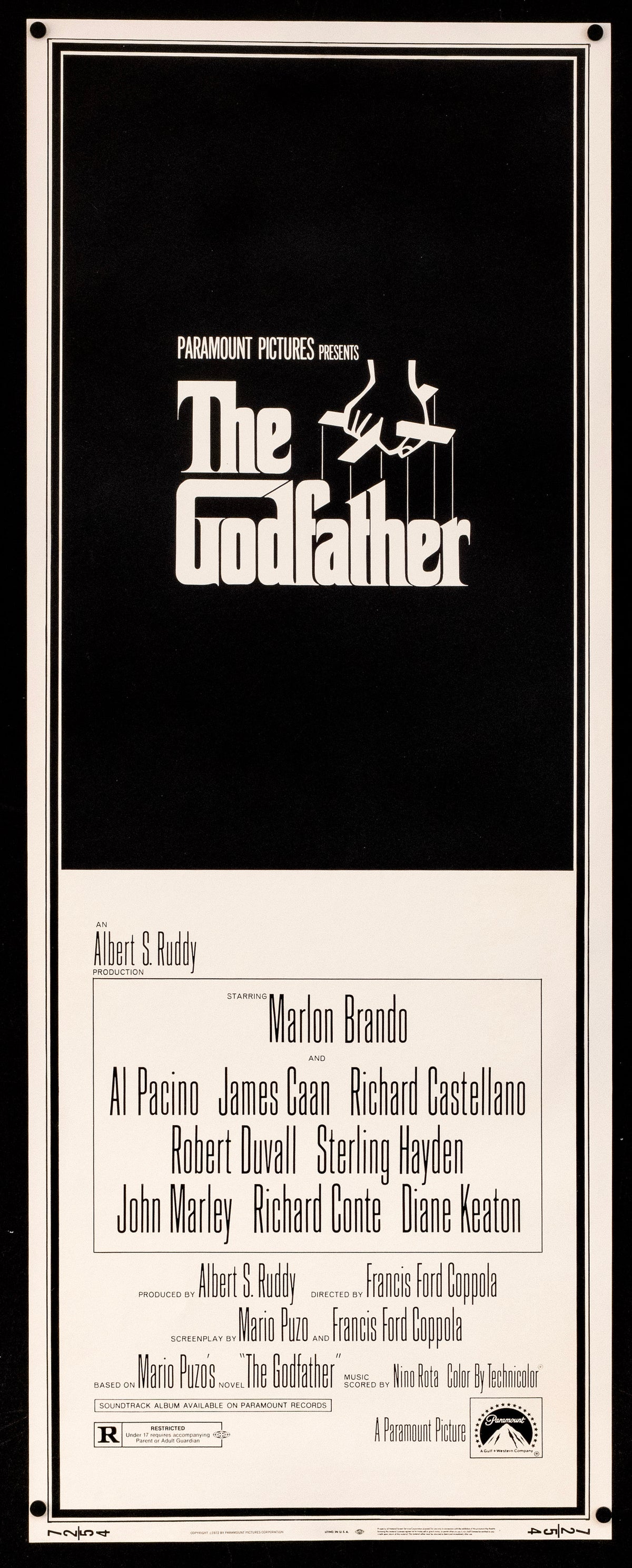 The Godfather Original Vintage Movie Poster