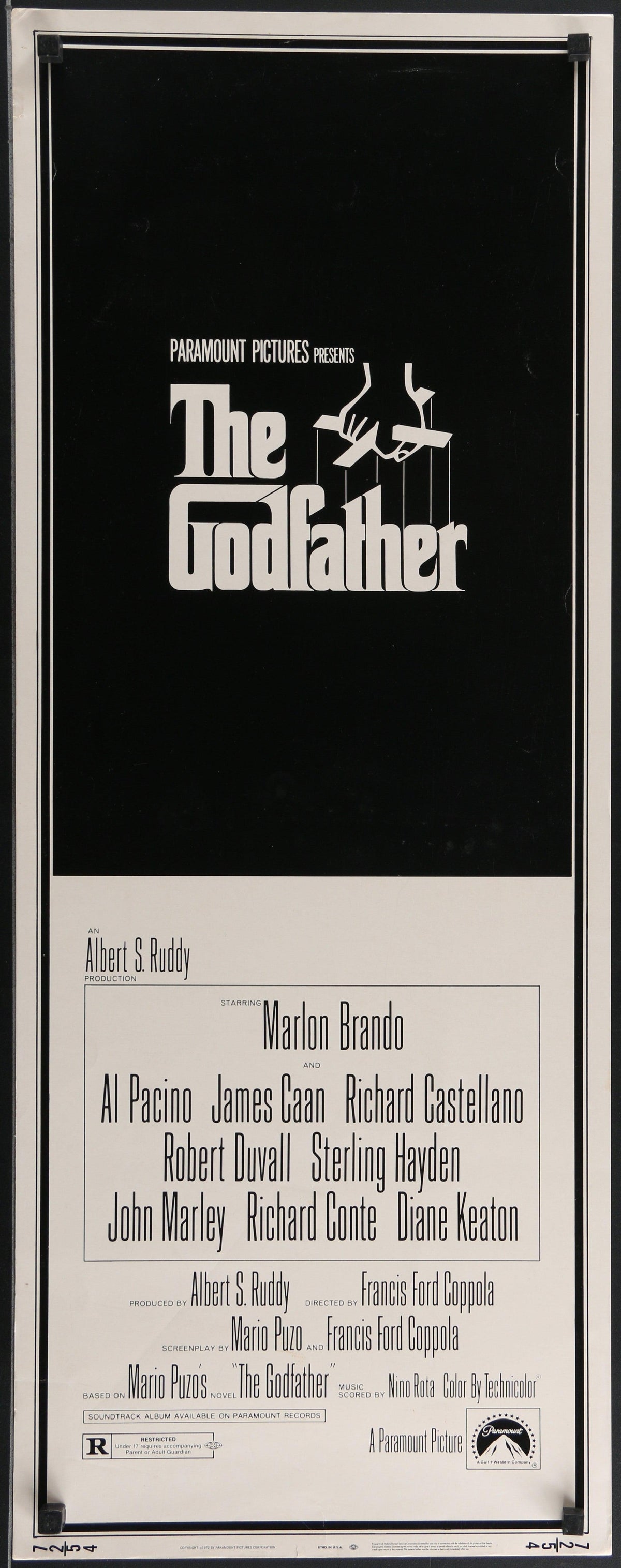 The Godfather Original Vintage Movie Poster