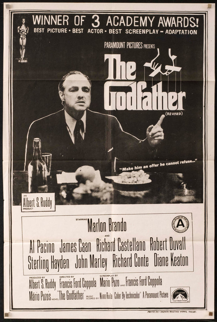 The Godfather Original Vintage Movie Poster