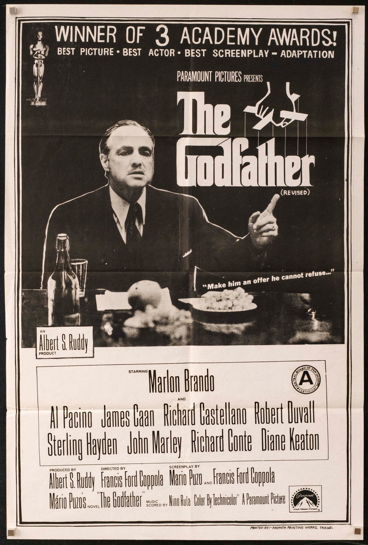 The Godfather Original Vintage Movie Poster
