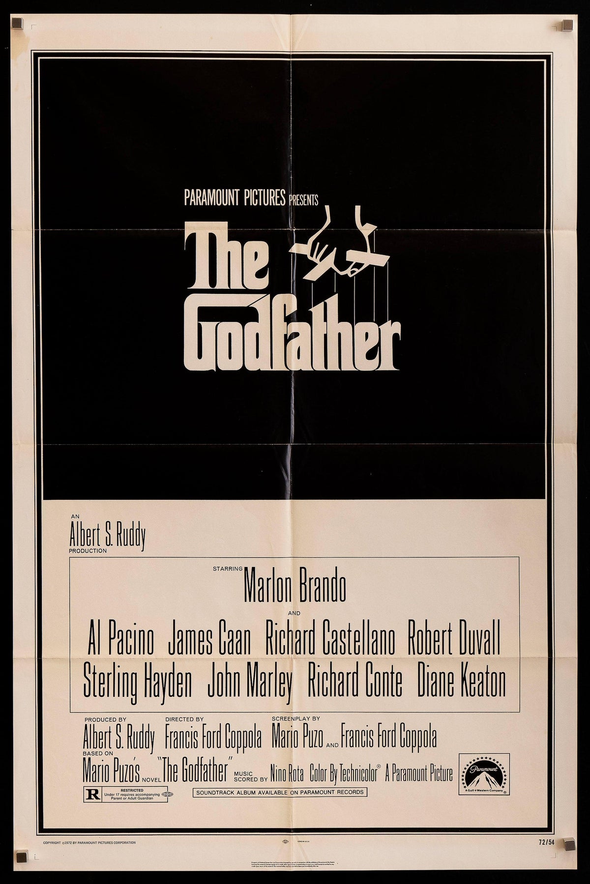 The Godfather Original Vintage Movie Poster