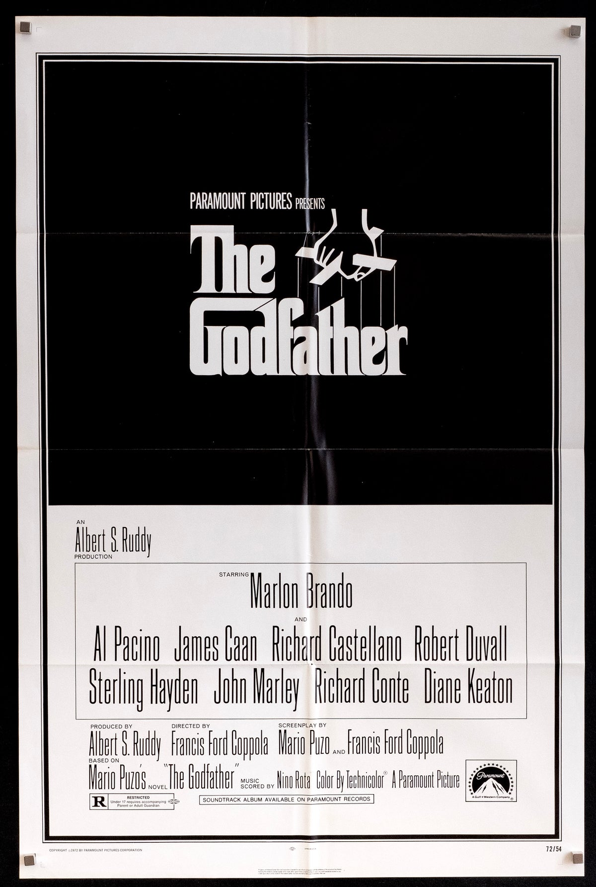 The Godfather Original Vintage Movie Poster