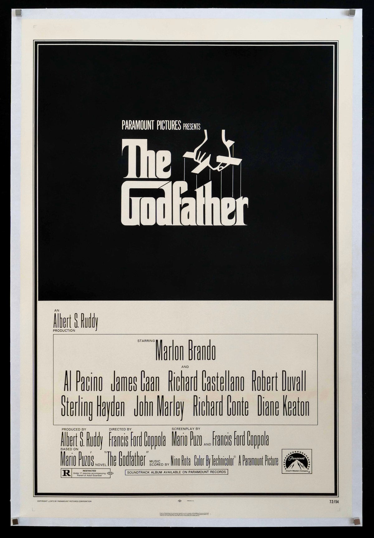 The Godfather Original Vintage Movie Poster