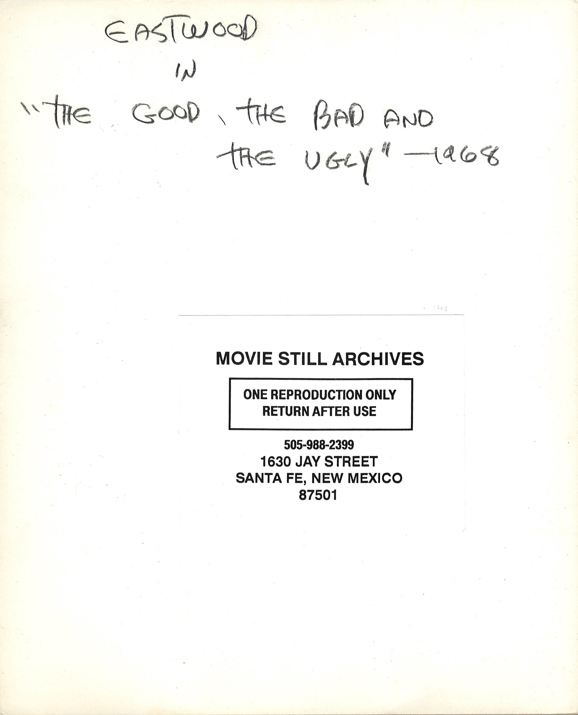 The Good Bad and the Ugly Original Vintage Movie Poster