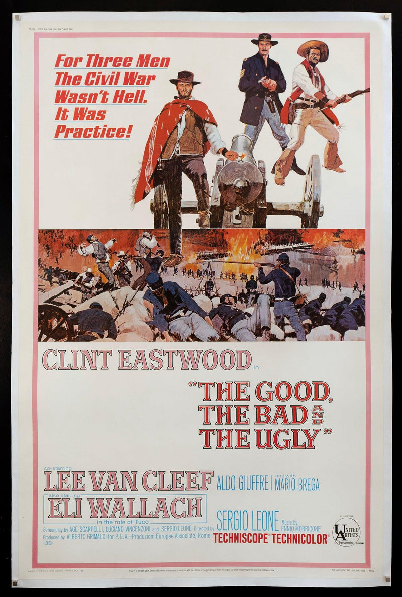 The Good Bad and the Ugly 40x60 Original Vintage Movie Poster