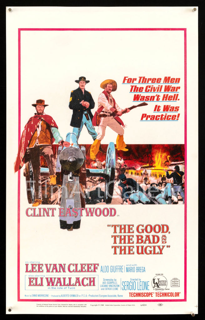 The Good Bad and the Ugly Original Vintage Movie Poster