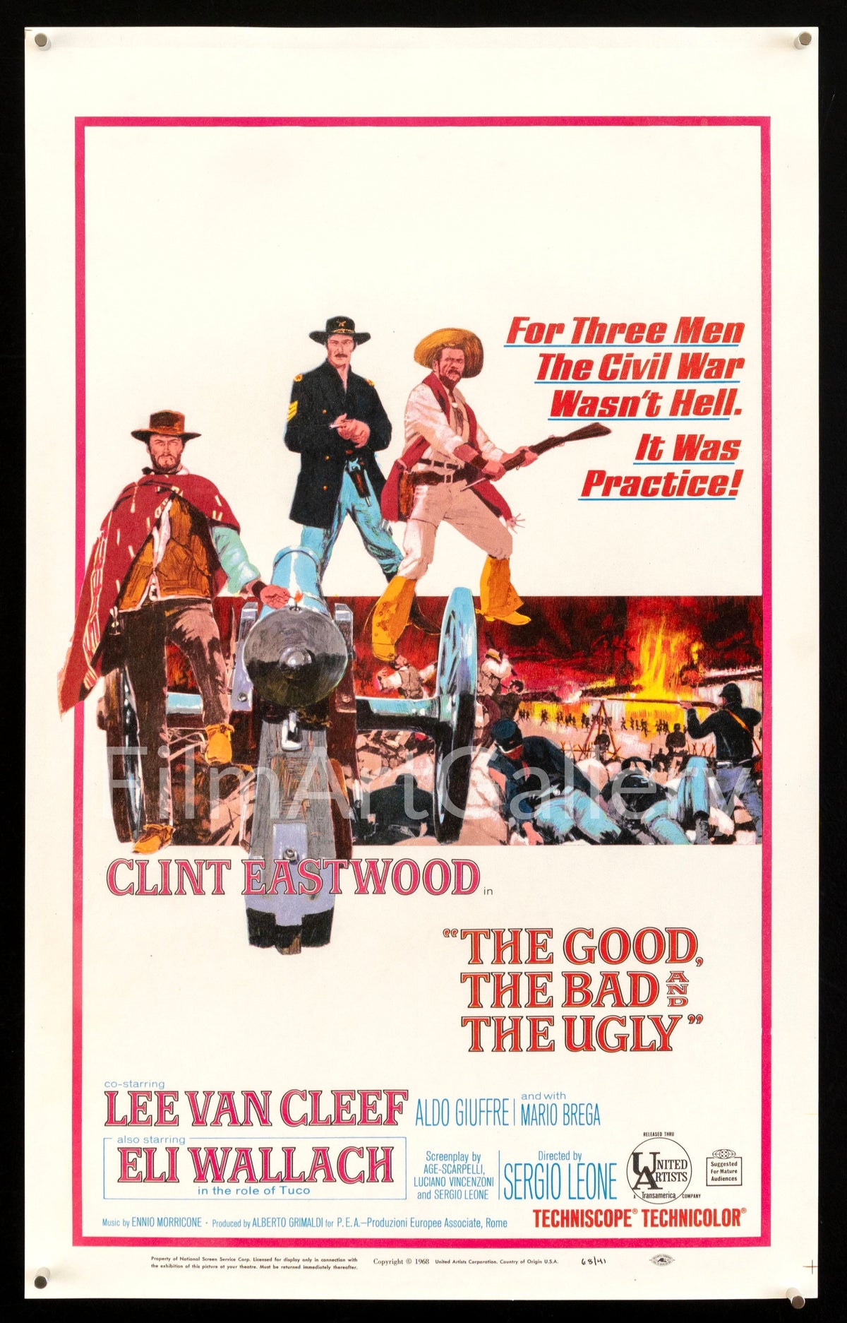 The Good Bad and the Ugly Original Vintage Movie Poster