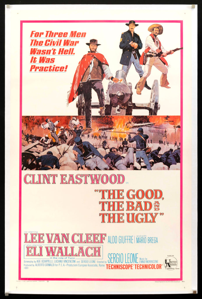 The Good Bad and the Ugly Original Vintage Movie Poster