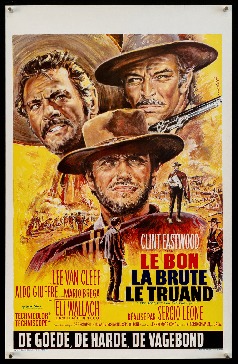 The Good the Bad and the Ugly Original Vintage Movie Poster