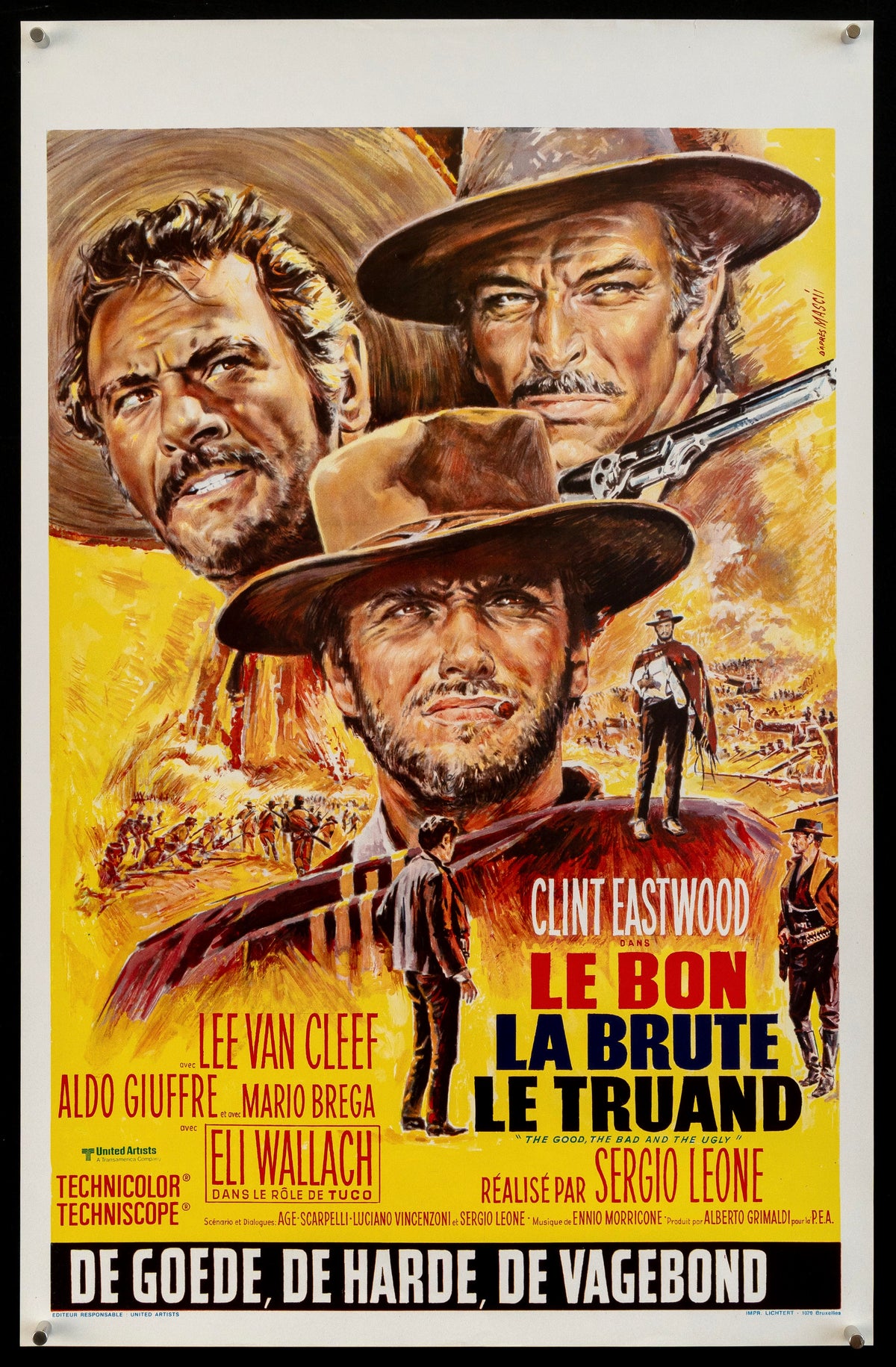 The Good the Bad and the Ugly Original Vintage Movie Poster