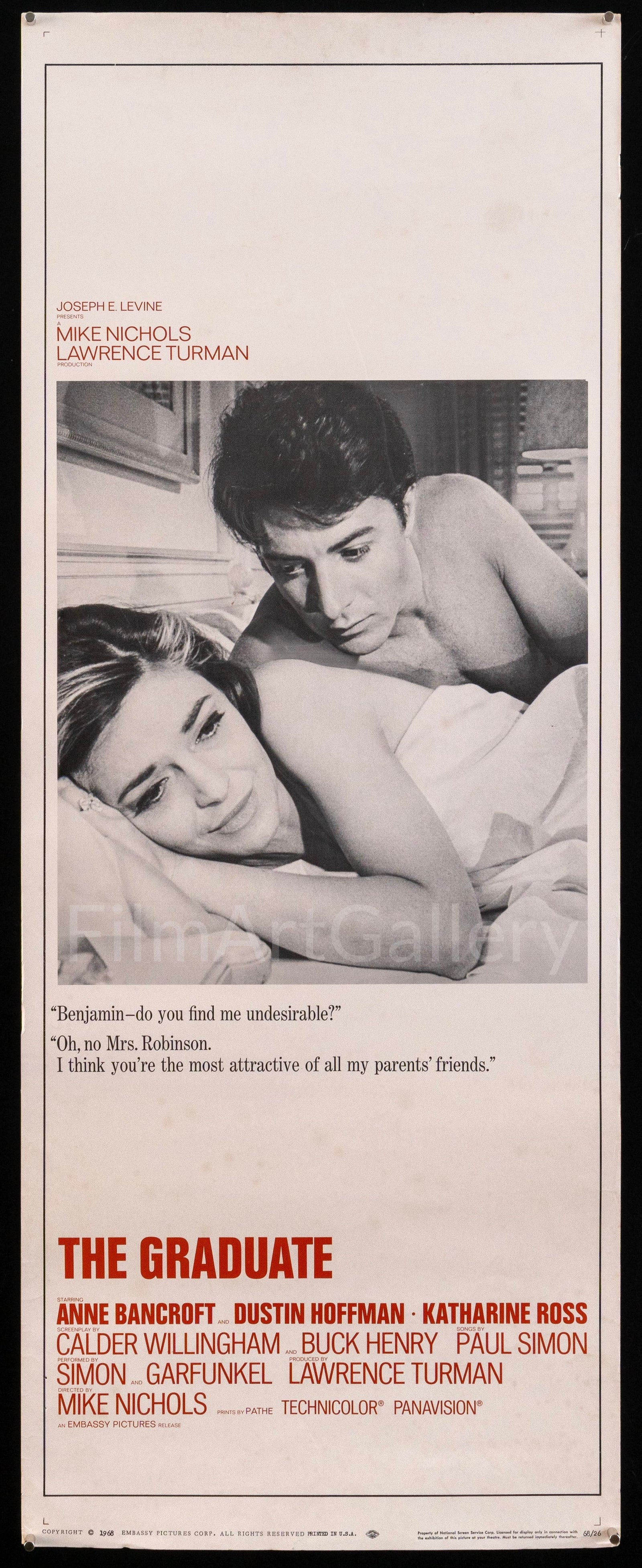 The Graduate Original Vintage Movie Poster