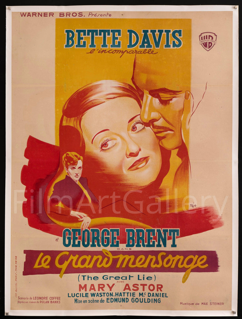 The Great Lie Original Vintage Movie Poster