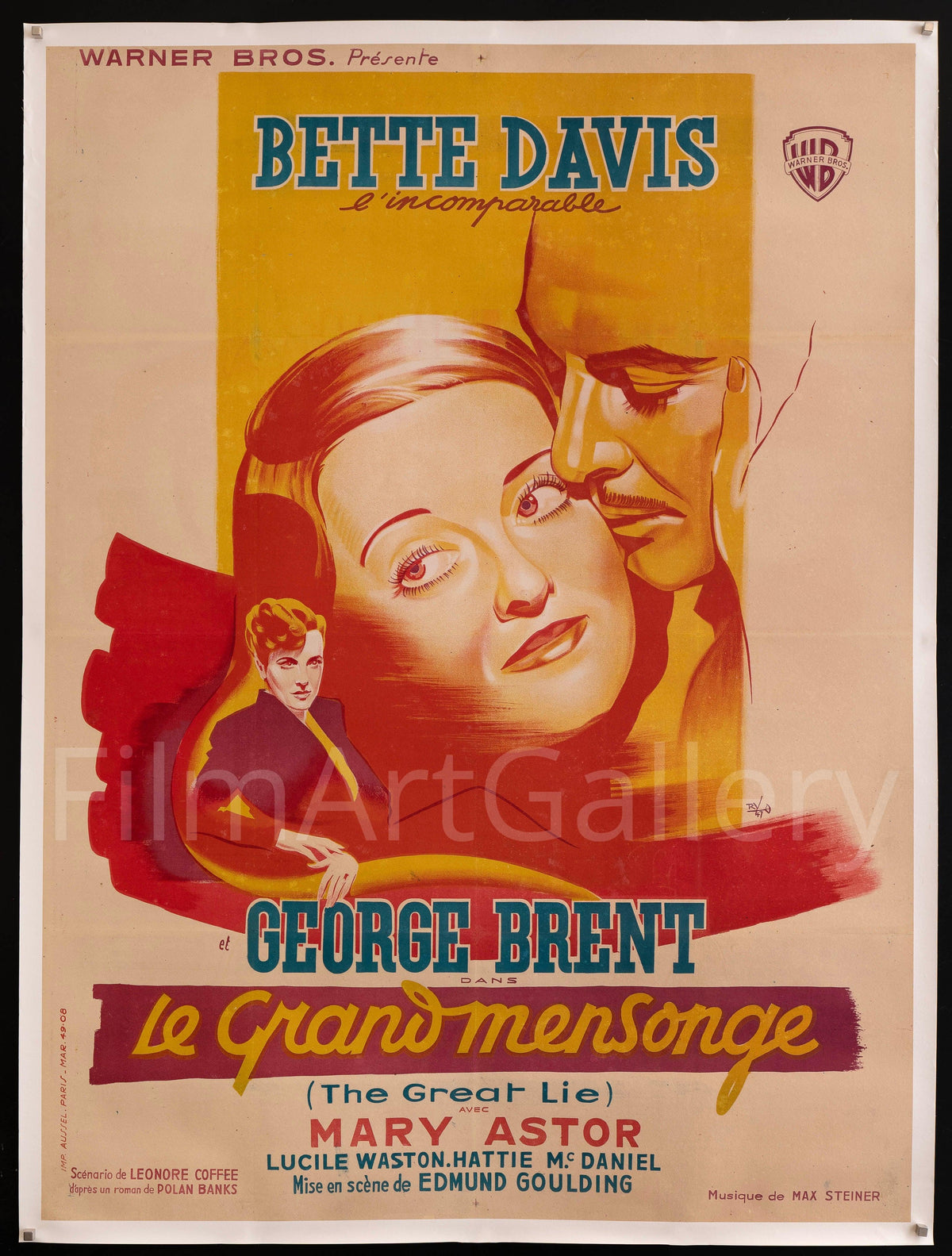The Great Lie Original Vintage Movie Poster