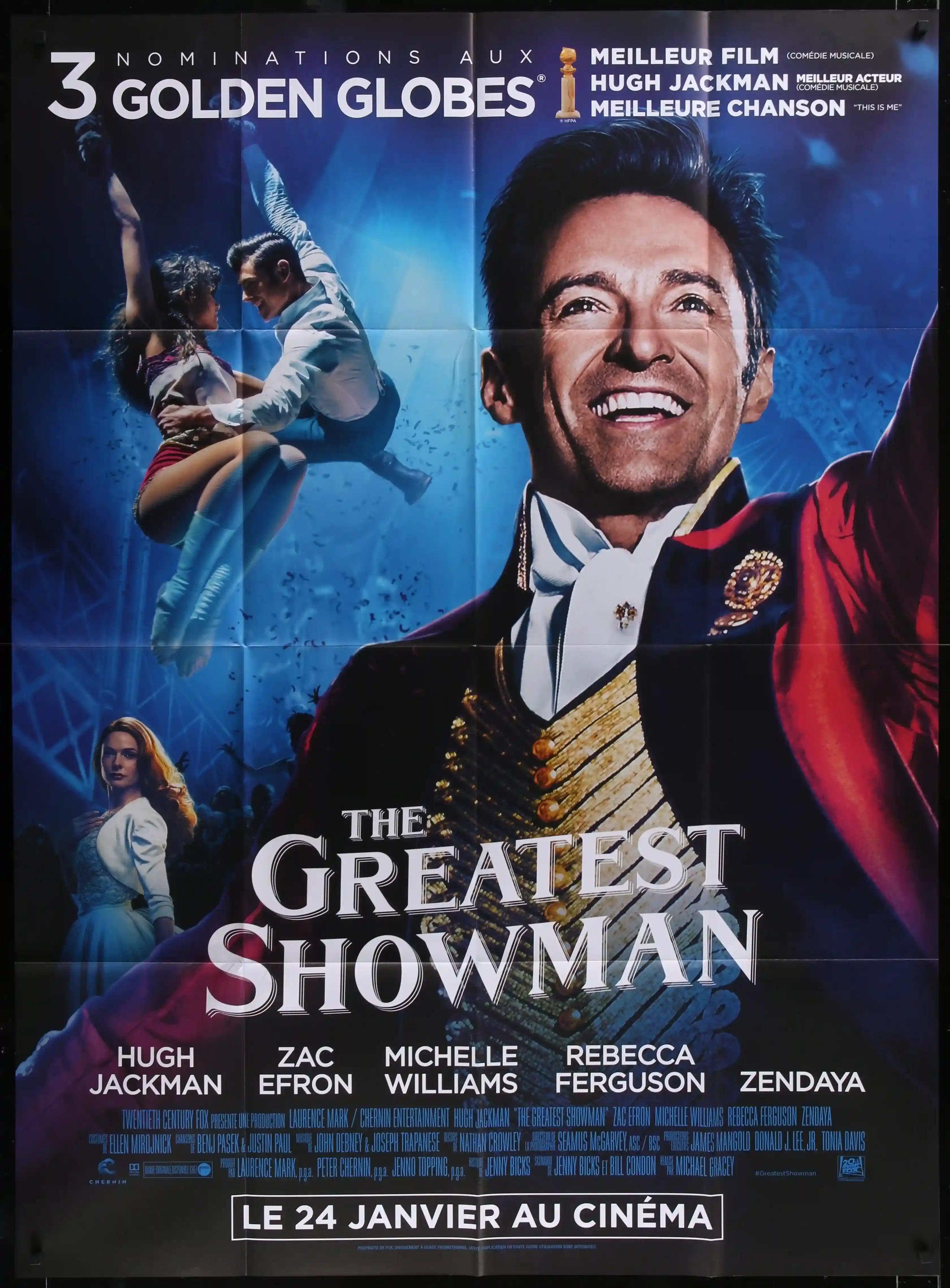 The Greatest Showman Movie Poster 2018 French 1 Panel 47x63 the-greatest-showman-movie-poster-2018-french-1-panel-47x63