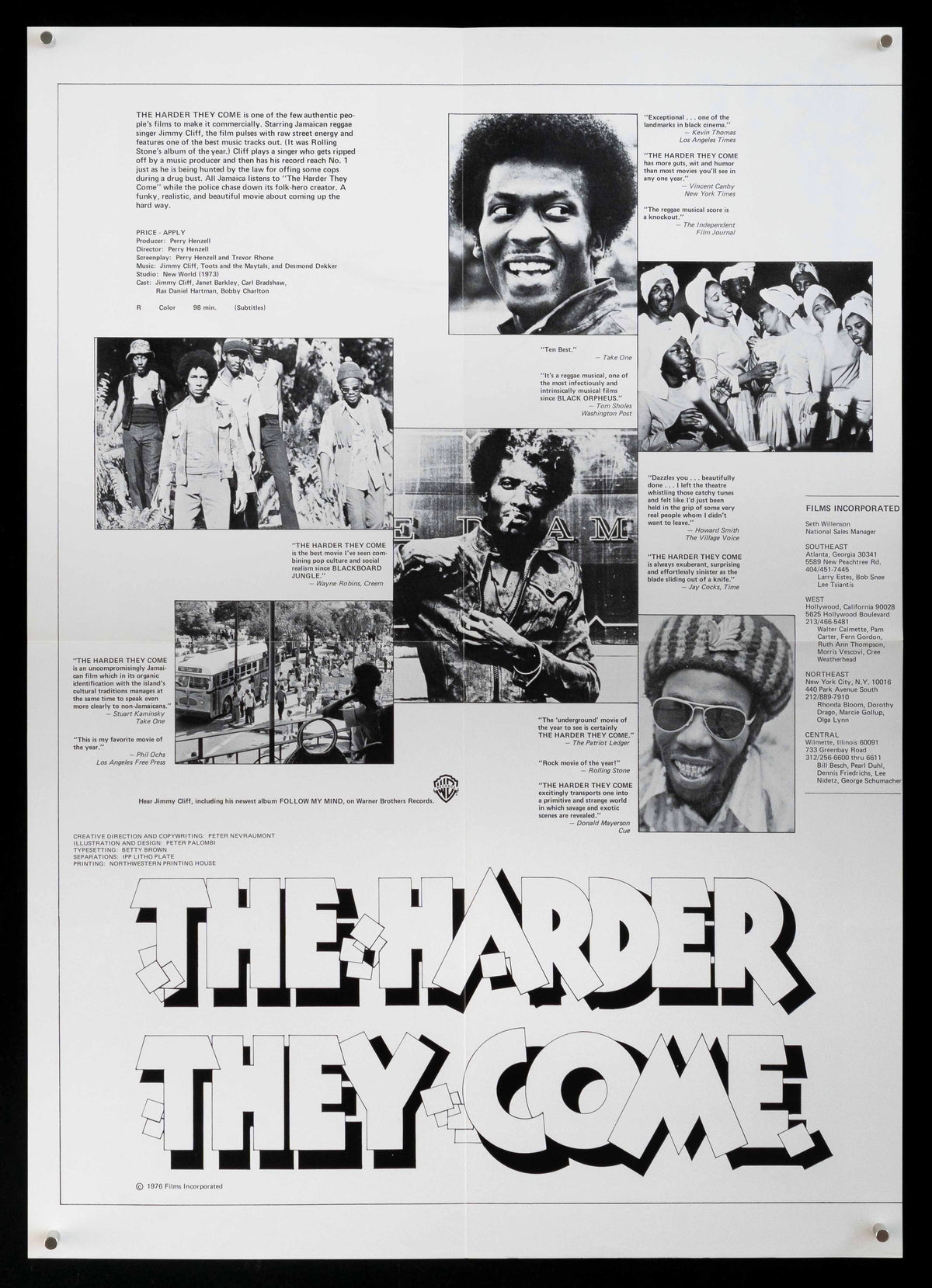 The Harder They Come Original Vintage Movie Poster
