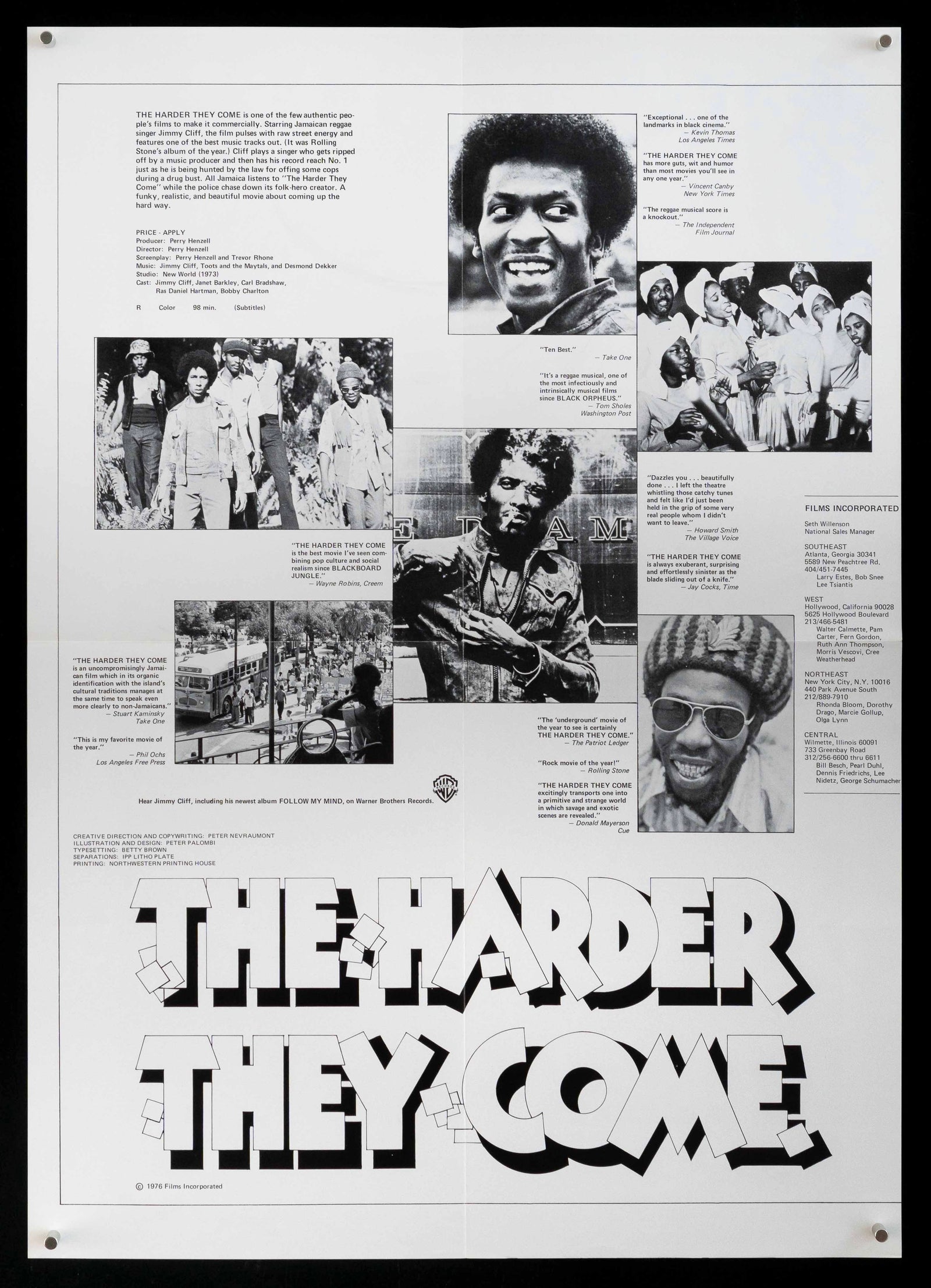 The Harder They Come Original Vintage Movie Poster