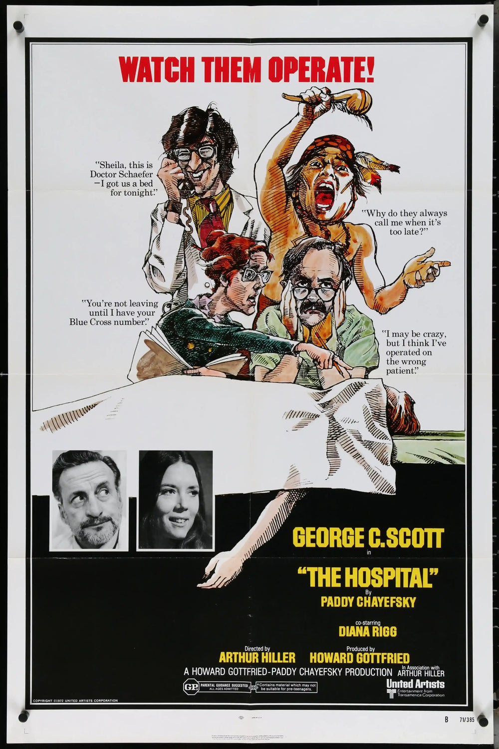The Hospital Original Vintage Movie Poster