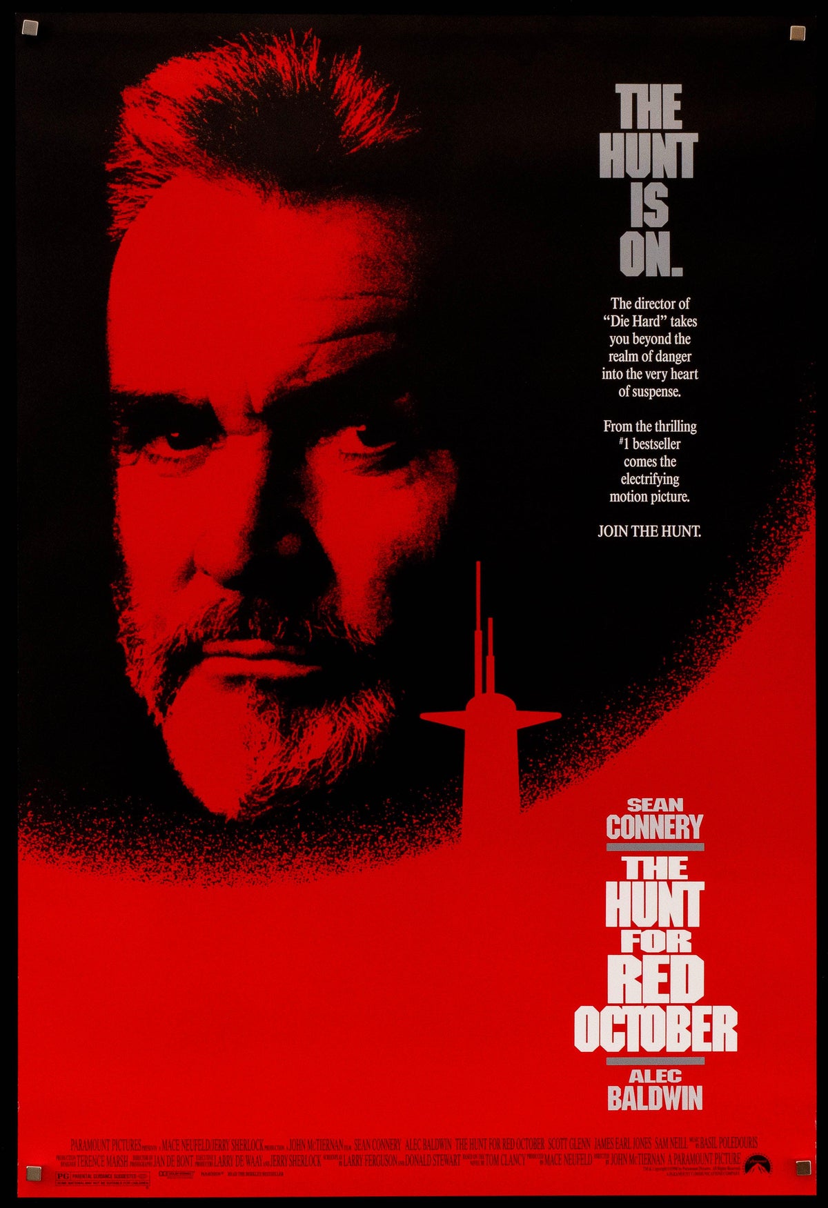 The Hunt for Red October 1 Sheet (27x41) Original Vintage Movie Poster