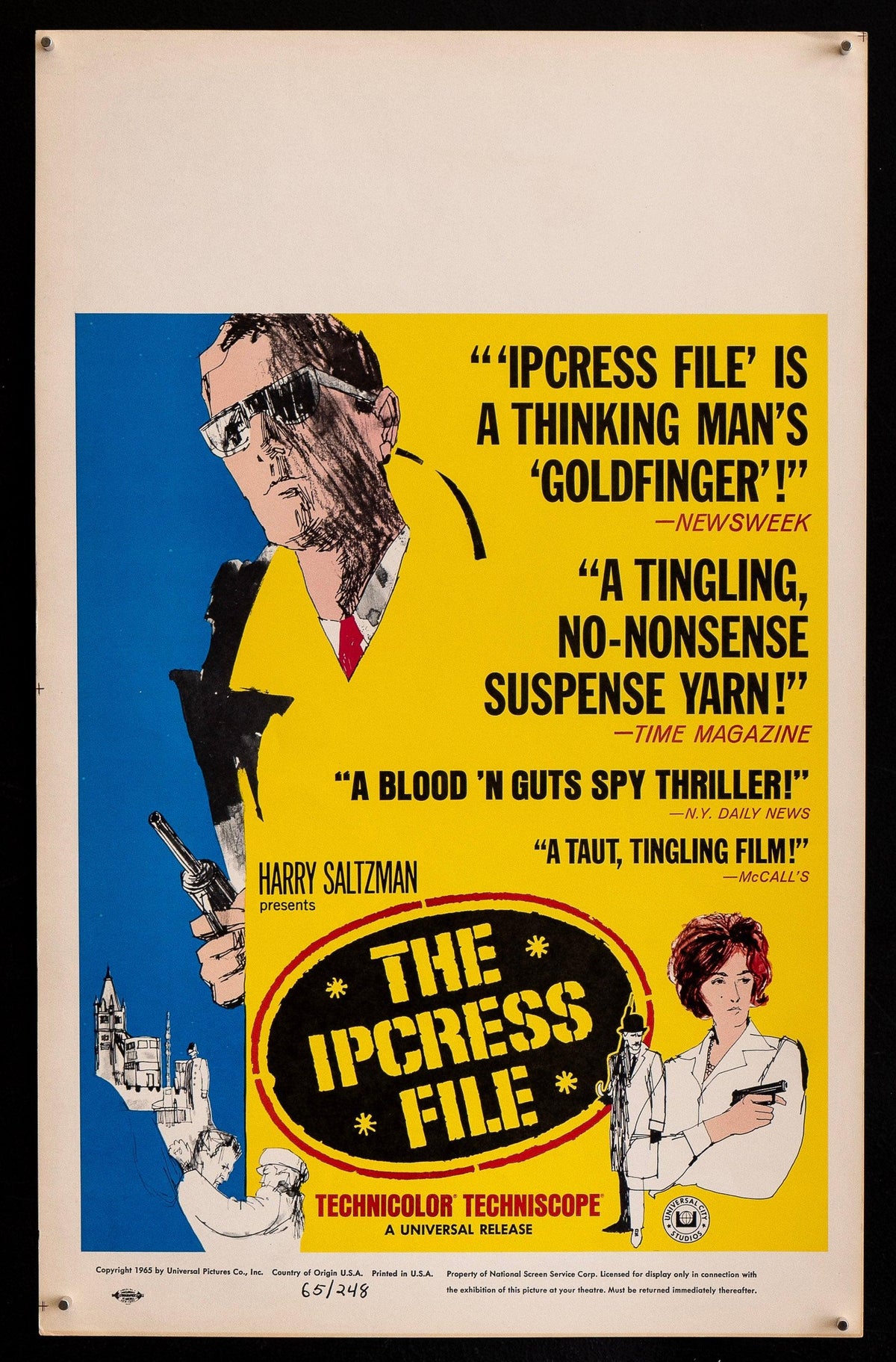 The Ipcress File Original Vintage Movie Poster