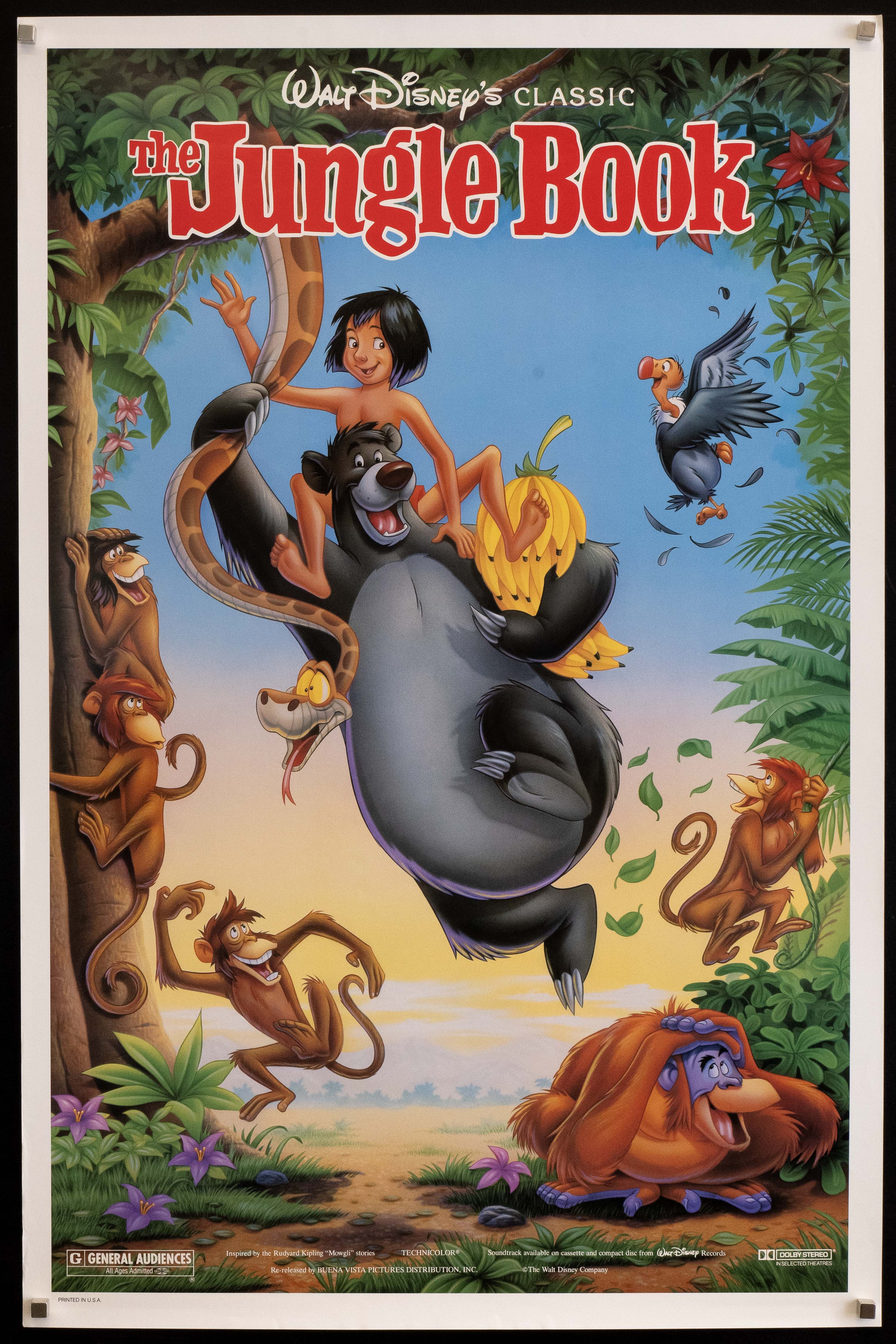 The Jungle Book Movie Poster 1967 1 Sheet 27x41 the-jungle-book-movie-poster-1967-1-sheet-27x41