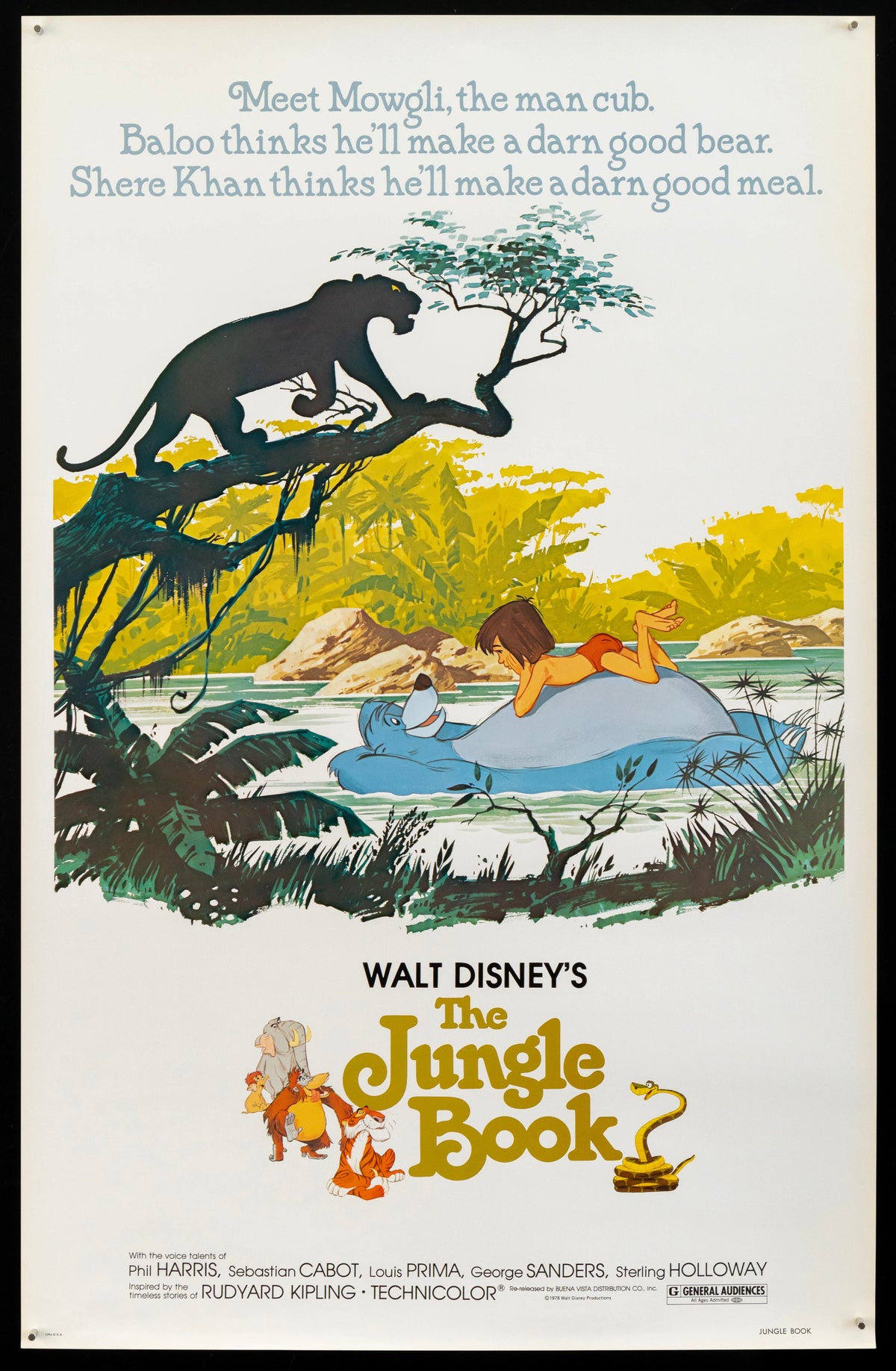 The Jungle Book Original Vintage Movie Poster