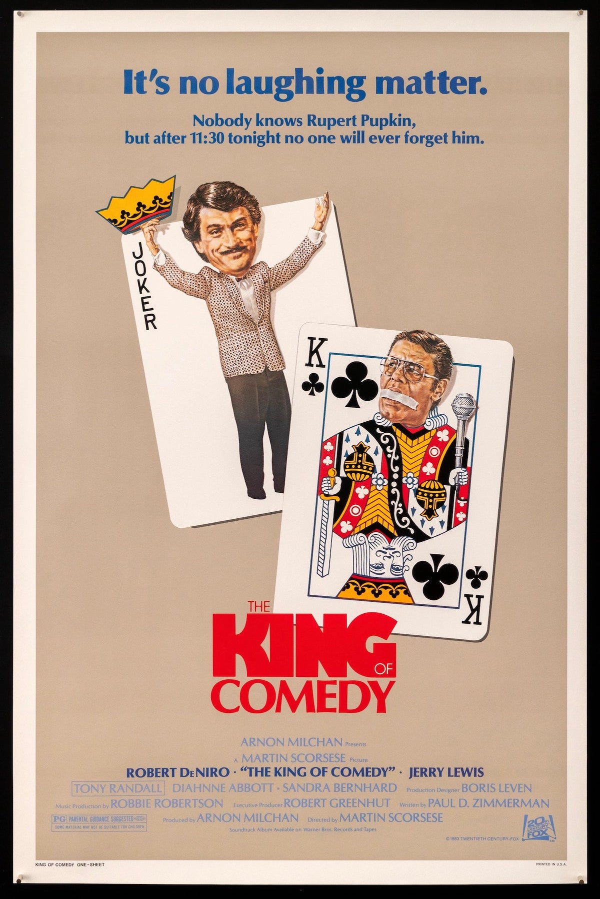 The King of Comedy Original Vintage Movie Poster