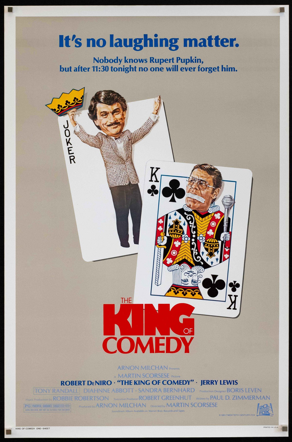 The King of Comedy Original Vintage Movie Poster