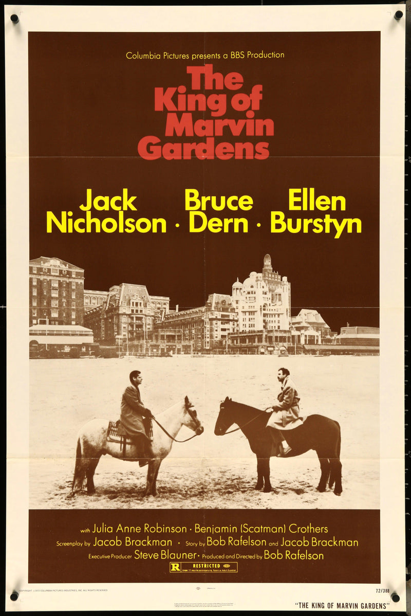 The King of Marvin Gardens 1 Sheet (27x41) Original Vintage Movie Poster