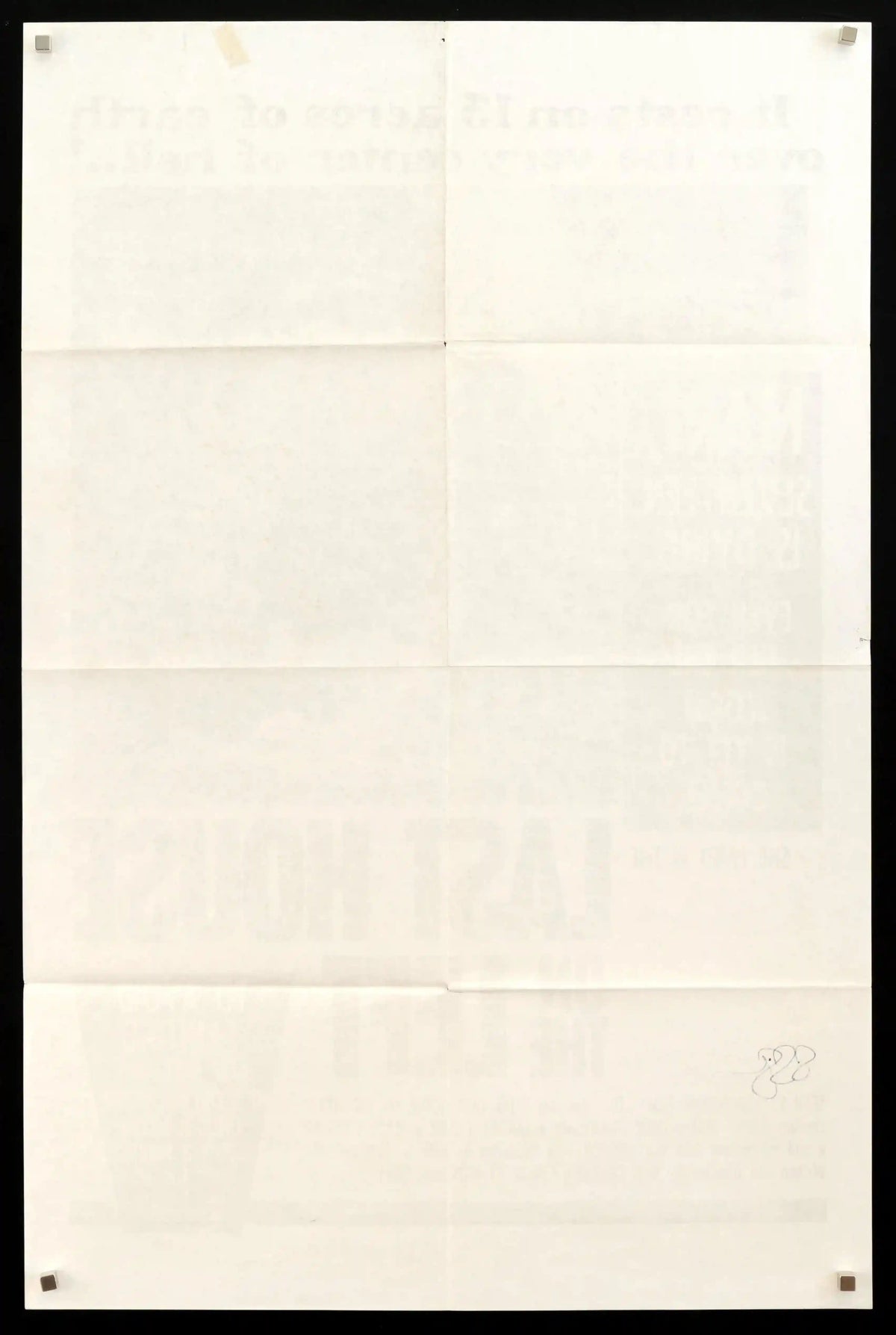 The Last House on the Left Original Vintage Movie Poster