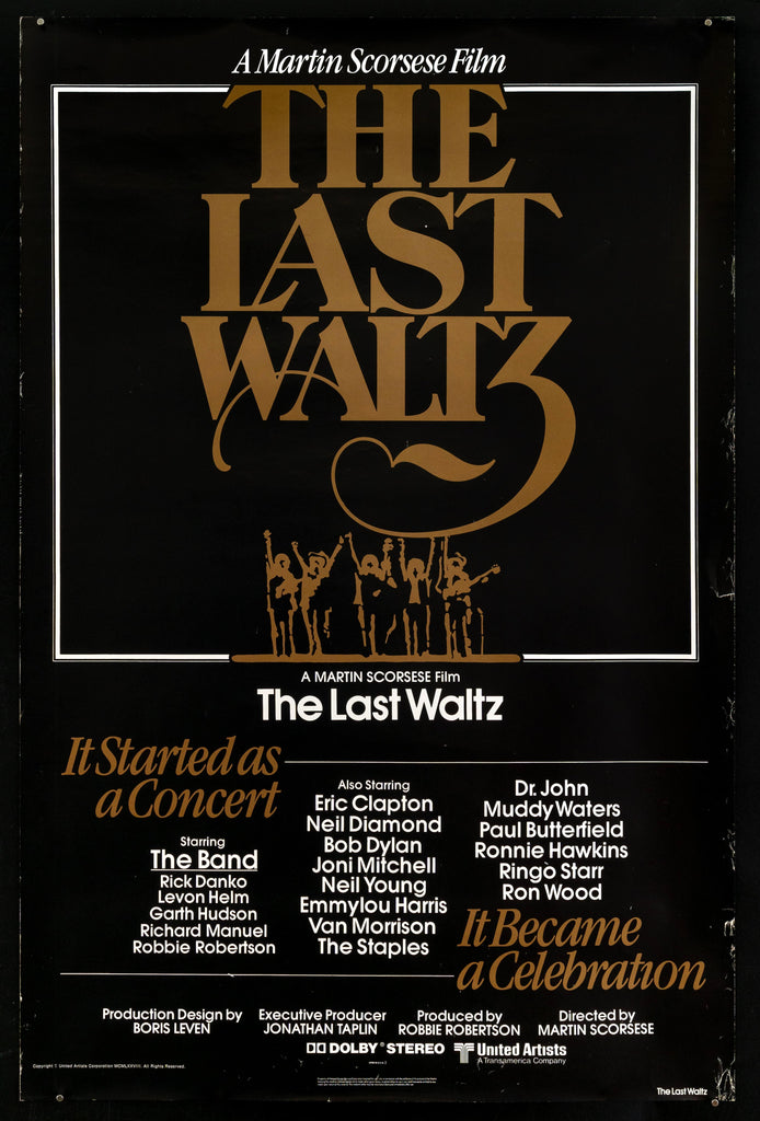 The Last Waltz Original Vintage Movie Poster