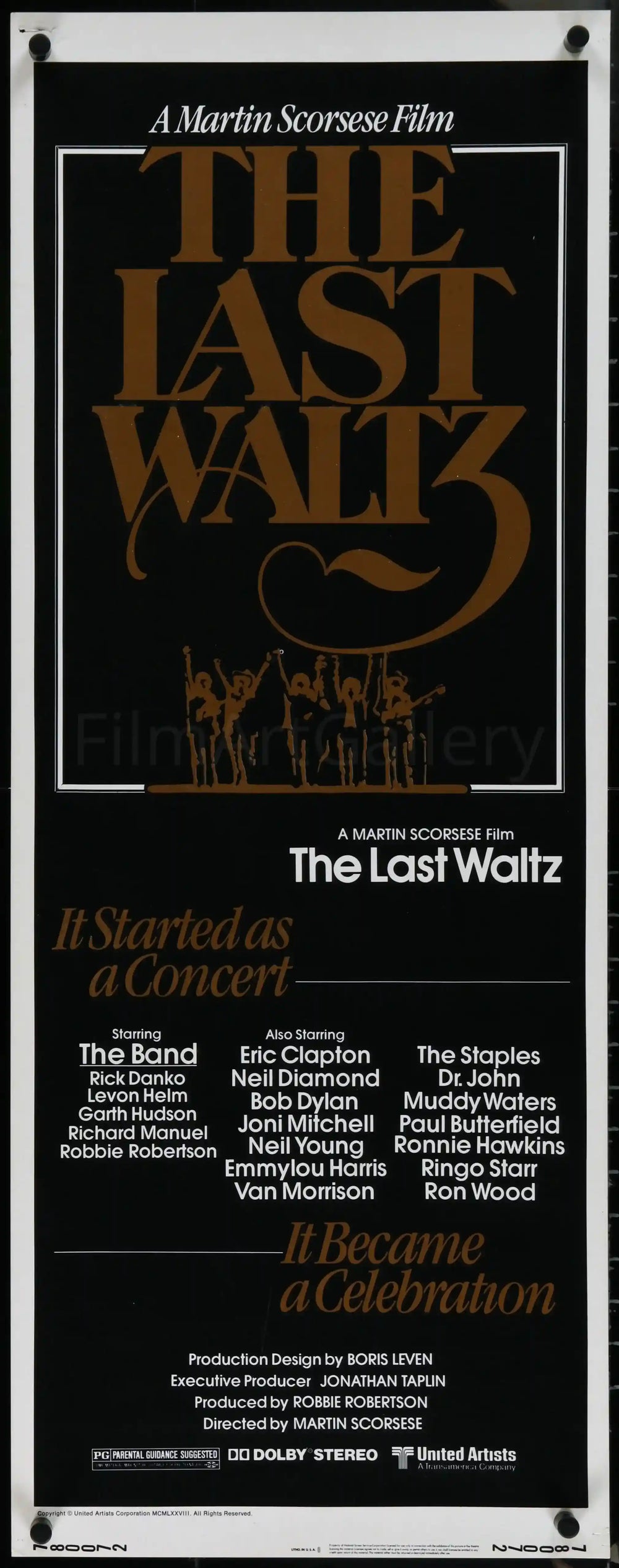 The Last Waltz Original Vintage Movie Poster
